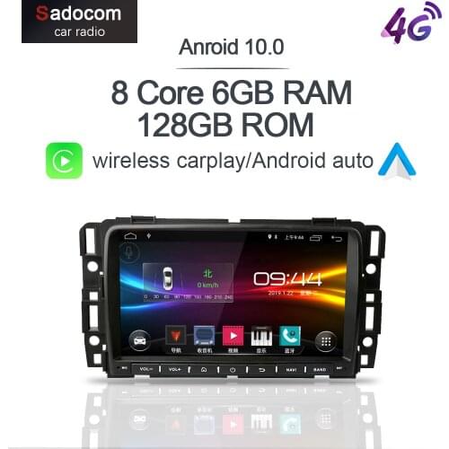 6GB+128GB DSP Carplay 4G LTE 8" 2 din Android 10.0 Car DVD player autoradio for GMC Acadia 2009-2011 GMC Denali 2007-2012 Yukon