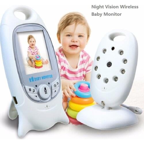 Wireless Video Baby Monitor Color Security Camera Night Vision IR LED Temperature Monitoring 8 Lullaby
