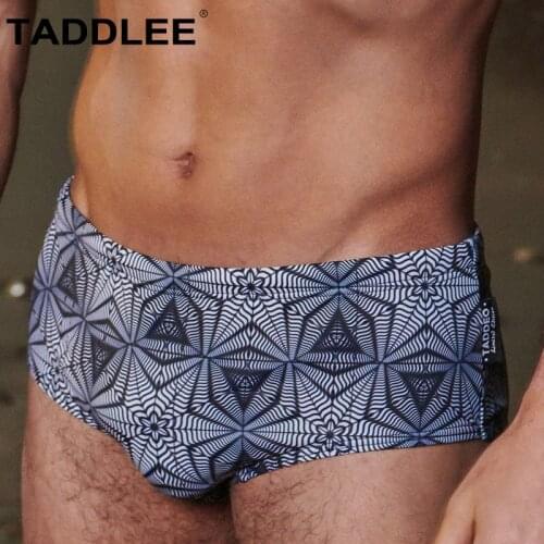 Taddlee Brand 2017 New Design Mens Swimwear Swimsuits Swimming Briefs Bikini Low Waist Gay Beach Board Boxer Trunks 3d Printed