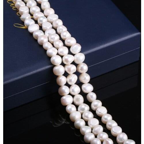 Potato Shape White Pearl Natural Freshwater Pearl Beads Loose Bead for Necklace Bracelet Accessories Jewelry Making DIY 11-12mm