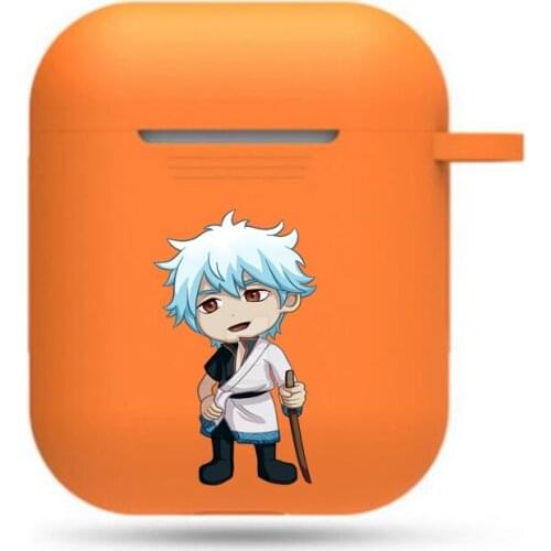 Japan anime Gintama Earphone Case boys girls Earphone Cover Case for Apple AirPods 2 1 Soft Silicone Bluetooth Protective