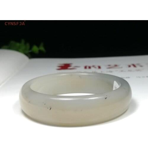 CYNSFJA New Real Rare Certified Natural Chinese Hetian Jade Nephrite Amulets 58mm Jade Bracelet Bangle High Quality Best Gifts