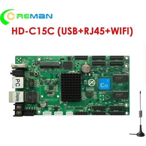 HD C15C wifi type 384x320 led sign led panel control card , p2 p2.5 p3 p4 p5 p6 p8 p10 rgb led matrix controller low price