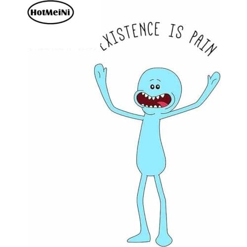 HotMeiNi 13cm x 7.4cm for EXISTENCE IS PAIN Funny Car Stickers Graffiti Sticker Refrigerator Waterproof Body for Car Decal