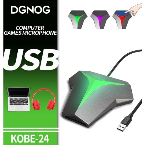 DGNOG KOBE24 Computer USB Microphone With 3.5mm Monitor For PC Podcasts Online Teaching Condenser Recording Microphone