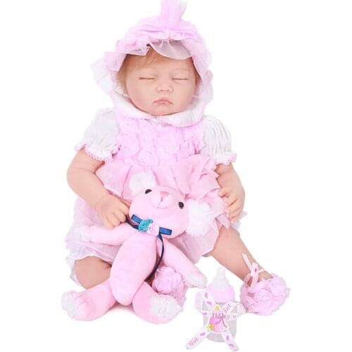 20inch Silicon Bebe reborn dolls 50cm Reborn baby doll Sleeping lifelike toy for Children Birthday Gift (not vINYL)
