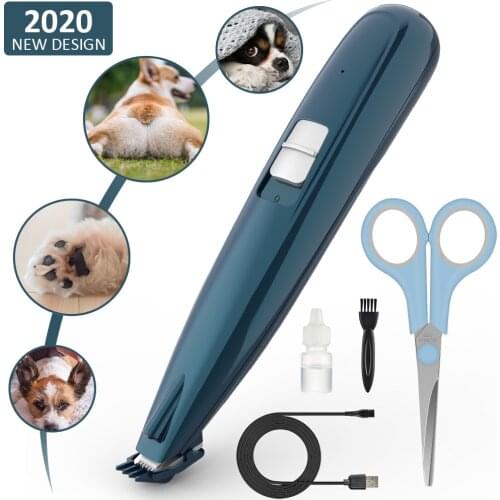 Dog Clippers Professional Pet Foot Hair Trimmer Set Growing Clipper USB Rechargeable Butt Ear Eyes Hair Cutter Remover Low-noise