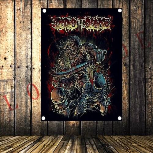 Metal Music pop Band graffiti culture Shabby chic Rock poster flag banner tapestry cloth Art Bar Cafe Bedroom Home Decor Gift