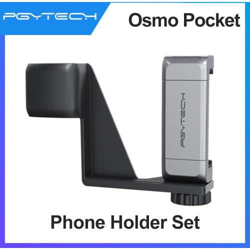 PGYTECH Osmo Pocket Phone Holder Original Accessories Set Action Camera Gear 1/4 Screw Hole Expanding Usage Scenario