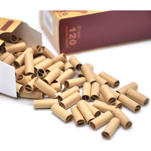 120x7MM Cigarette Filter Rolling Tips Practical Pre Rolled Natural Unrefined Cigarettes Rolling Papers Filter Tips Smoking Tools