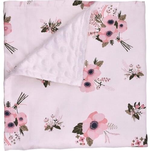 Beautiful Blossom Flower Infant Sleeping Blanket Children Kindergarten Swaddle Double Layer Stereoscopic Impression Cartoon Wrap