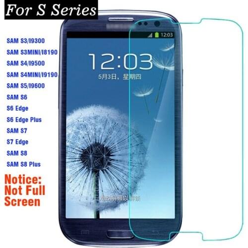 Wholesale Premium Tempered Glass Screen Protector for Samsung Galaxy S8 Plus S7 S6 Edge S5 S4 S3 mini 500pcs/lot