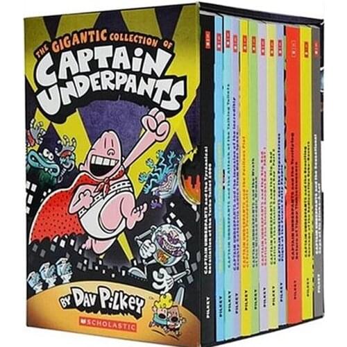 5-12 year Childrens English story book Captain Underpants english picture book help child be reader early education 12pc/set
