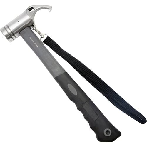 Outdoor Camping Tent Peg Hammer Mountaineering Hiking Carbon Steel Nail Puller Accessories Climbing Tool