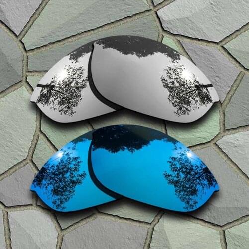 Chrome&Sky Blue Sunglasses Polarized Replacement Lenses for Oakley Half Jacket