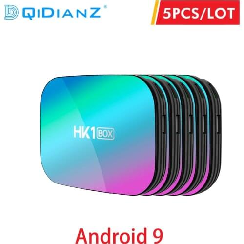 5 PCS HK1BOX Smart TV Box Android 9 4K 1080P HK1 Box amlogic S905X3 Dual WiFi 1000m 4GB RAM 32GB 64GB ROM HK1BOX Set Top Box
