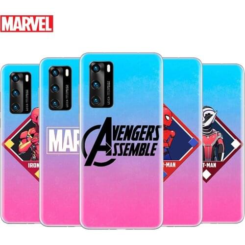 Transparent Cover Avengers superhero For Huawei P40 Lite E P30 P20 P10 P9 P8 Pro Plus Lite mini 2019 Phone Case