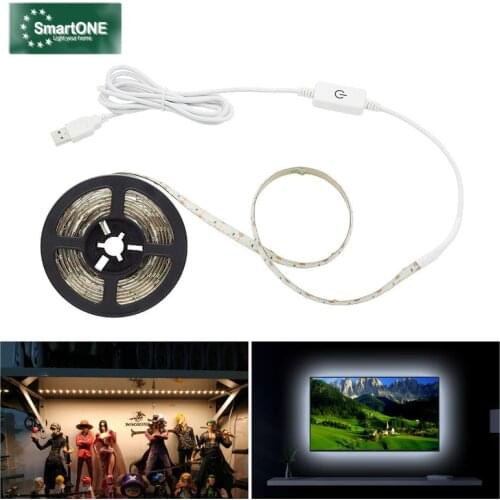 New USB LED Under Cabinet Light Strip with Touch Dimming Under Counter Lights for Kitchen,Monitor Back,Shelf All Sewing Machine