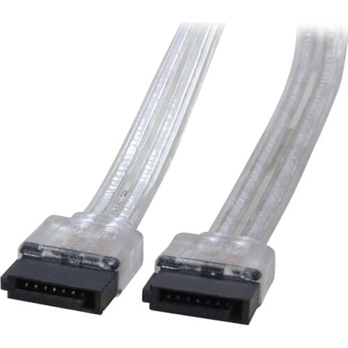 18 inches 6Gb/s SATA3 Serial ATA DATA cable for PC Computer Laptop SATA 3.0 SATAIII 6Gbps HDD Hard Drive Disk / SSD - Silver