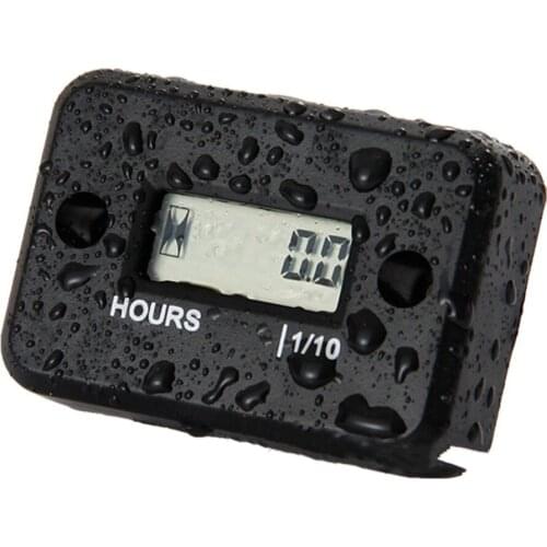 Waterproof Digital Hour Meter LCD Display Portable Engine Gauge Hour Meter For Motorcycle/Boat Engines Counter Hour Meter
