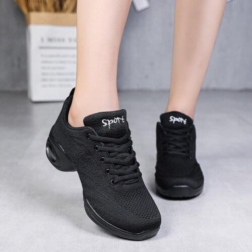Dancing Shoes Women Breathable Cushioning Jazz Sneakers Lightweight Sport Feature Modern Dance Shoes Girls Practice Sneakers