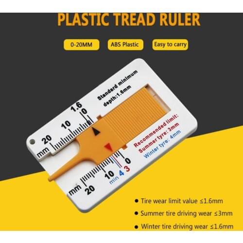 1PC 0-20MM Car Tyre Tread Depth Gauge Caliper Car Tyre Tread Depth Depthometer Gauge CaliperTire Wheel Measure Tool
