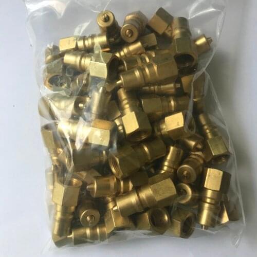100PCS 1/8" ISO 7421 B series male brass hydraulic quick couplings