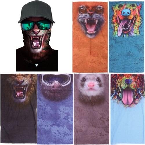 3D Stretchable Mask Cycling Motorcycle Head Scarf Ski Balaclava Headband for Outdoor Sports Sun UV Protection