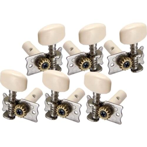 3R3L Open Classic Guitar Parts String Tuning Peg Tuners Machine Heads Silver