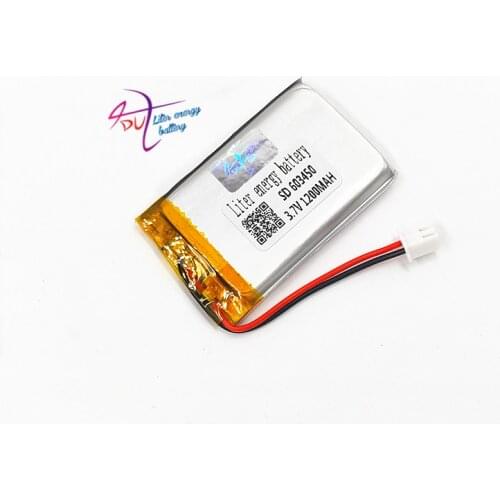 5 pcs 3.7V 1200mAh Lithium Polymer LiPo Rechargeable Battery JST 2.5mm connector fit For GPS DVD mobile PAD E-books 603450