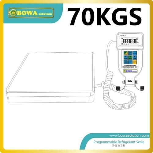 70Kgs programmalble electronic refrigerant scale for water chiller and heat pump products