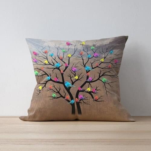 ALA Colorful Bird Pillow decorate Case 42x42 cm