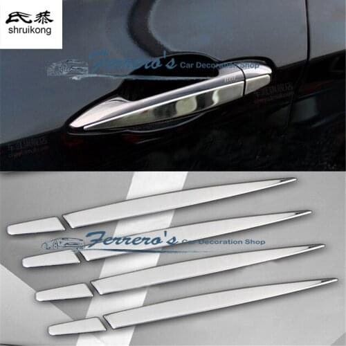 Car stickers styling stainless steel 8pcs for 2014 BMW 2 series X5 door shake handshandle decoration sequins accessories