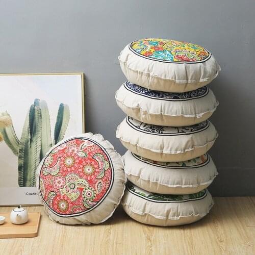 Large Seat Cushion Removable Back Cushions Home Decoration Floor Soft Mat Round Cotton Throw Pillow