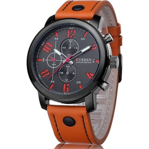 CURREN 8192 Mens Watches Top Brand Luxury Leather Strap Quartz Watch Men Casual Sport Drop Shipping Male Clock Relogio Masculino