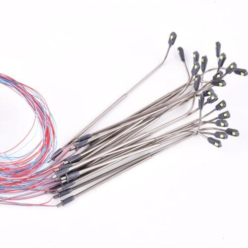 20pcs Model Railway Train Lamp Post Street Lights 1:75/100/150/200/300/500 LED 3V Current 20MA