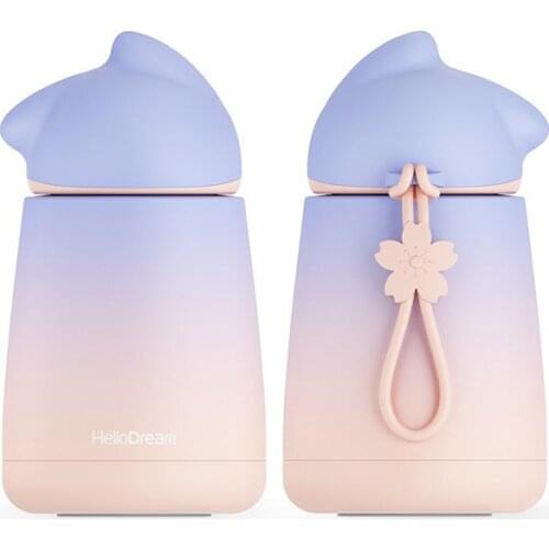 Gradient Pot-Bellied Lovely Wit Cat Insulated Cup Creative 304 Stainless Steel Cup