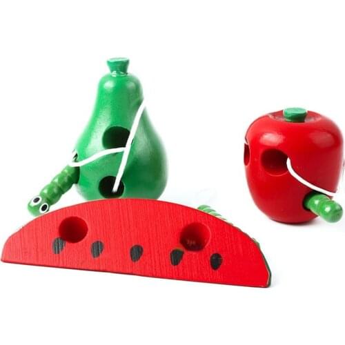 Montessori Toys Puzzle Educational Wooden Toys Baby Children Fingers Flexible Training Science Twisting Worm Toy