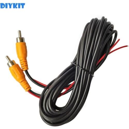 DIYKIT AV RCA Extension Cable / Cord Video Cable extension cord 5m for Rear View Camera and Car Monitor