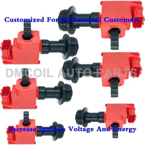 6 PCS RED IGNITION COIL FOR IGNITION COIL FOR NISSAN SKYLINE GTR Coupe STAGEA GLORIA XI CEFIRO 2.5L 1990-2004 22433-AA100