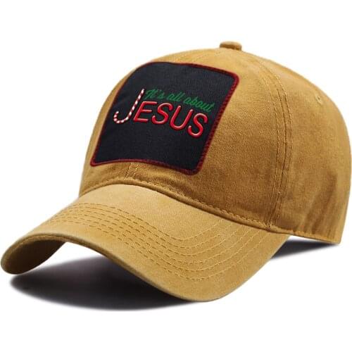 Its All About Jesus Golf Caps Outdoor Summer Snapback Hat Breathable Hip Hop Riding Hats Adjustable Unisex Cartoon Baseball Cap