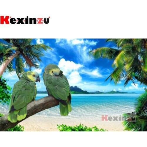 Kexinzu Full 5D DIY Square/Round Drill Diamond Painting "Seaside bird" 3d Diamond Embroidery Cross Stitch Decor Gift K64454