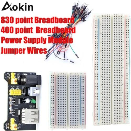 830 Point 400 Point Breadboards Kit Power Switch Module 65pcs M/m Flexible Breadboard Jumper Wires For Arduino Raspberry Pi