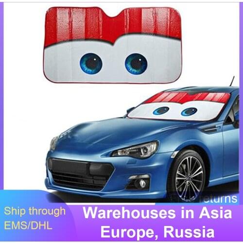 5 Colors Eyes Heated Windshield Sunshade Car Window Windscreen Cover Sun Shade Auto Sun Visor Car-covers Car Solar Protection