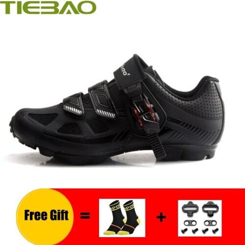 TIEBAO Mtb Shoes Men Cycling Sneakers Cleats Sapatilha Ciclismo Self-locking Breathable Mesh Cloth Mtb Bicycle Riding Bike Shoes