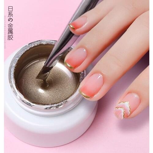 Metal Nail Polish Paint Glue Mirror Nude Color Gradient Color Nail Polish New Popular Color Easy To Apply Lasting Nail Art