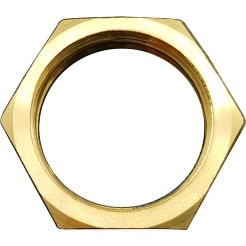 M10 M12 M14 M16 M18 Metric Female Thread Brass Hex Lock Nut Fit Pipe Fitting Coupler Connector