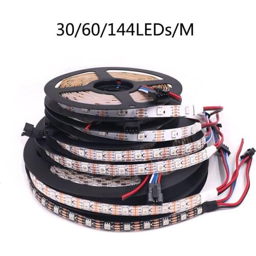 Addressable RGB LED Strip Light 5V 12V WS2813 WS2815 Full Color Led Strips 1m 5m Waterproof Flexible Led Tape Pixel Lights