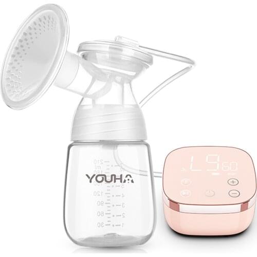 YOUHA Electric Breast Pump 3 Modes 9 Suction Levels Portable Automatic Breast Pump Set With LED digital display for Home Travel