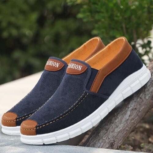 Mens Shoes Summer Outdoor Breathable Canvas Casual Shoes Comfortable and Lightweight Mens Flat Loafers Walking Sneakers
